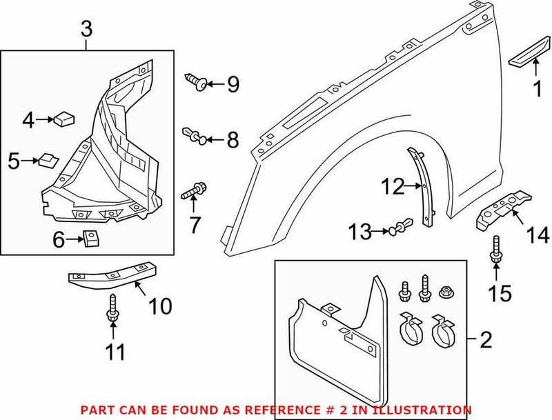 Genuine VW/Audi Mud Flap Kit – Front 8W6075116