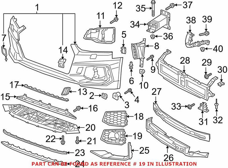 Grille – Front Passenger Side