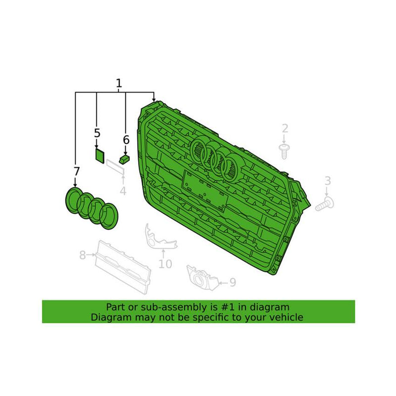 Genuine VW/Audi Grille 8W6853651ATRP5 – Genuine VW/Genuine VW/Audi