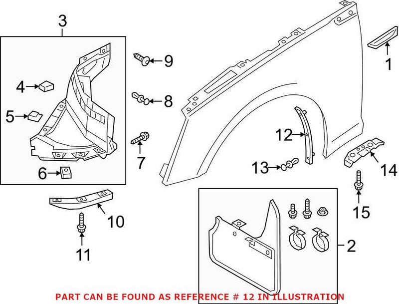 Genuine VW/Audi Stone Guard – Front Driver Side 8W6853823B9B9