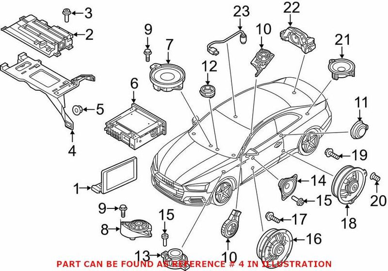 Genuine VW/Audi Radio Amplifier Bracket 8W6907456