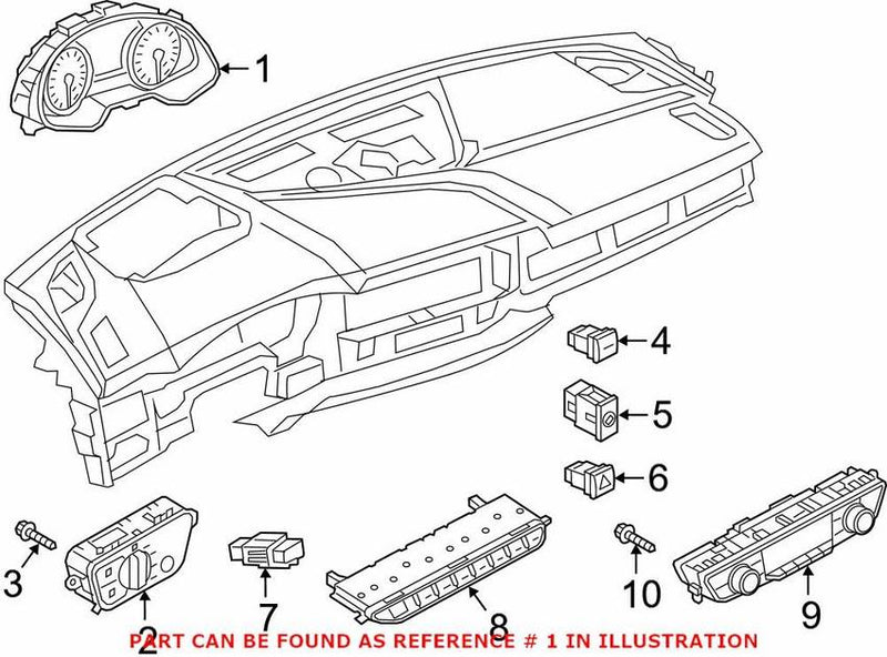 Genuine VW/Audi Instrument Cluster 8W6920870A