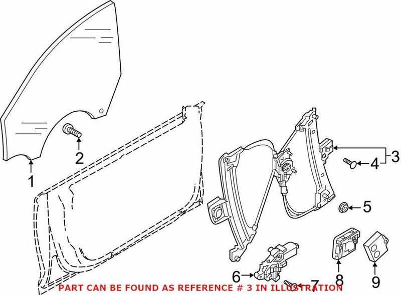 Genuine Vw/Audi Window Regulator 8 W8 837 461