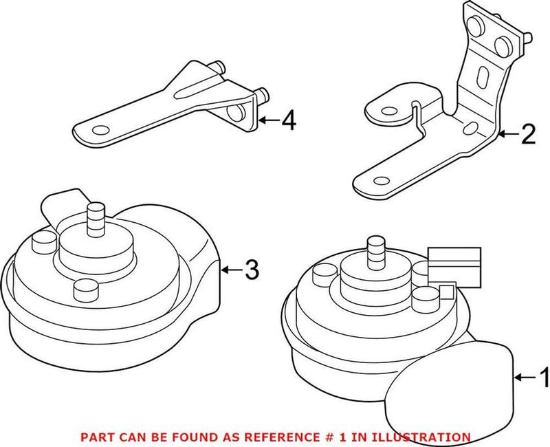 VW Horn 8X0951223B – Genuine VW/Audi