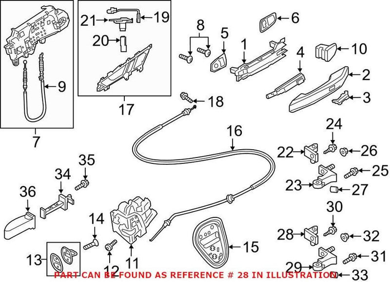 Genuine VW/Audi Door Hinge – Passenger Side Lower Outer 8X4833406D