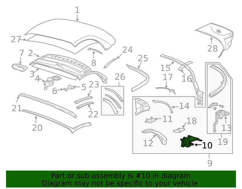 Genuine Porsche parts diagram