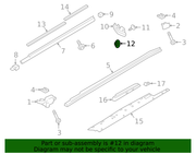 Genuine Porsche parts diagram