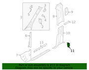 Part can be found as reference #11 in illustration