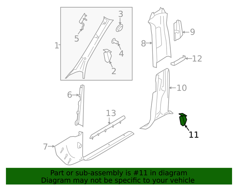 Part can be found as reference #11 in illustration
