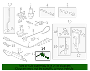 Genuine Porsche parts diagram