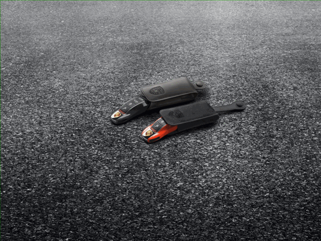 Genuine Porsche Key Pouch In Alcantara - Platinum Gray - 000-044-001-11-8E9