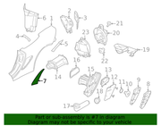 Genuine Porsche parts diagram