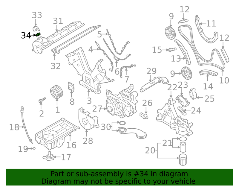 Genuine Porsche parts diagram