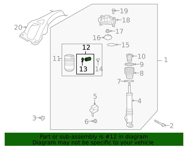 Genuine Porsche parts diagram