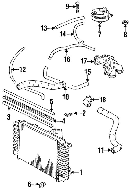 Genuine Porsche parts diagram