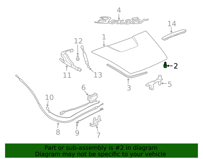 Genuine Porsche parts diagram