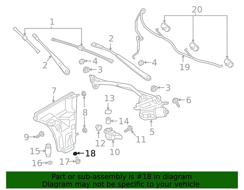 Genuine Porsche parts diagram