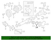 Genuine Porsche parts diagram