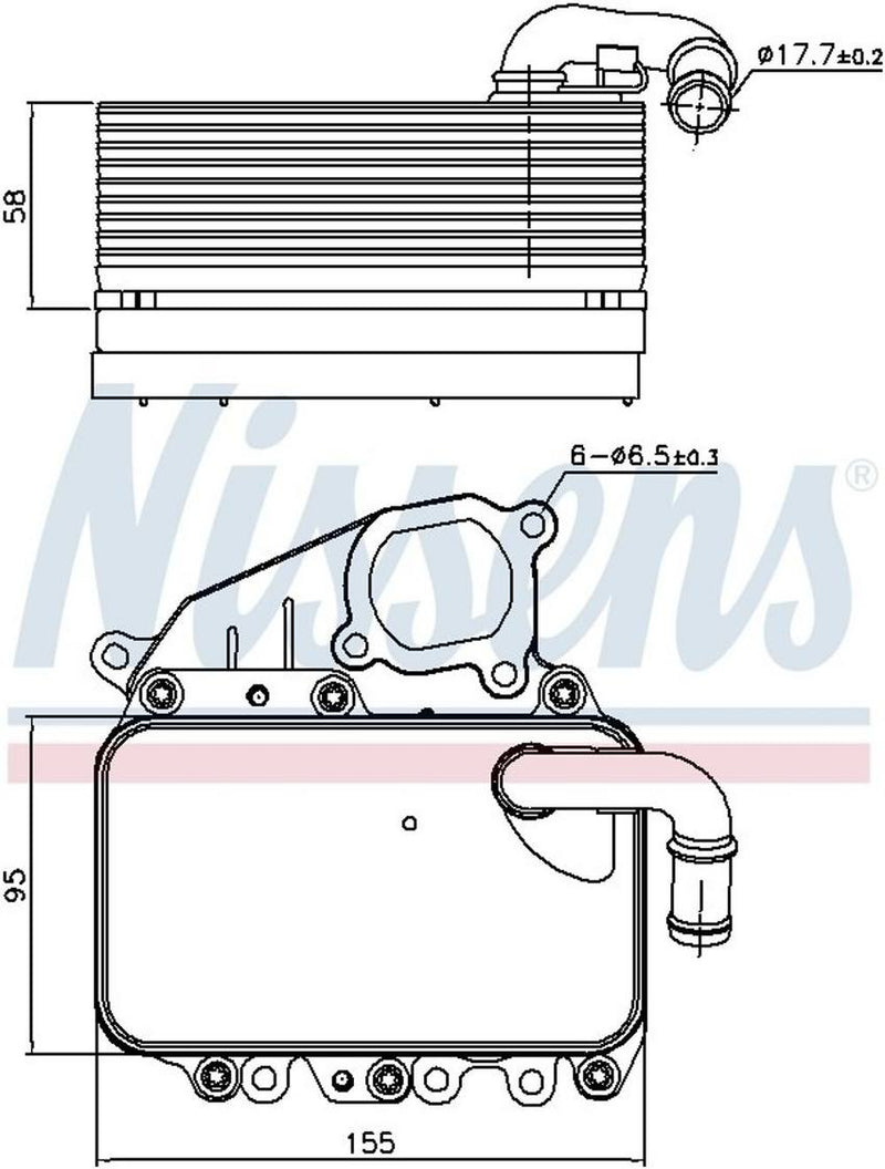 Audi VW Engine Oil Cooler 91100 – Nissens
