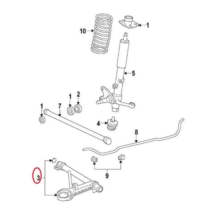 Porsche Control Arm – Front Passenger Side 91134190201