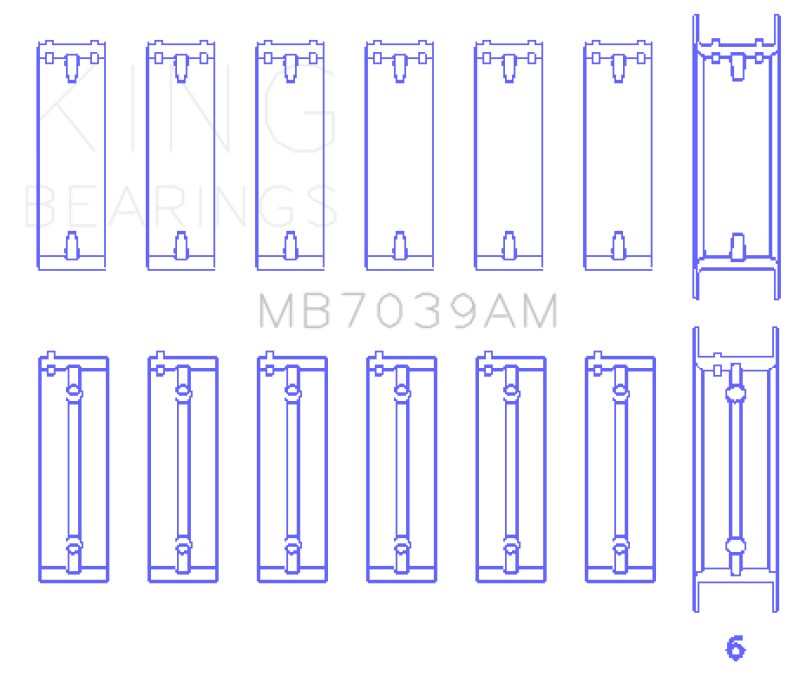 KING ENGINE BEARINGS MB7039AM