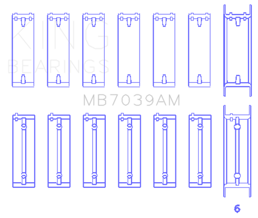 KING ENGINE BEARINGS MB7039AM