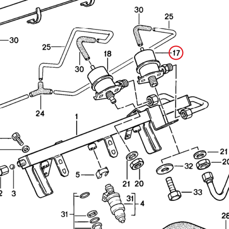 Classic Porsche Fuel Pressure Damper 944 '82-'85 Single Port