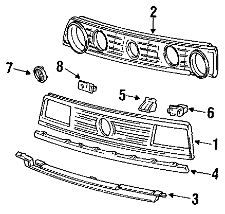 VW Golf Mk2 GTI Front Grille – Black with Red Trim | 191853653KQN5