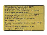 DANSK CLASSIC Engine Oil Level Decal - 1601500406