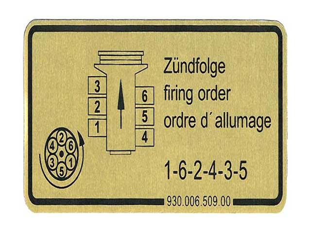 DANSK CLASSIC Firing Order Decal - 1601500506