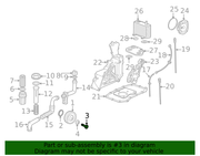 Genuine Porsche parts diagram