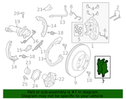 Genuine Porsche parts diagram
