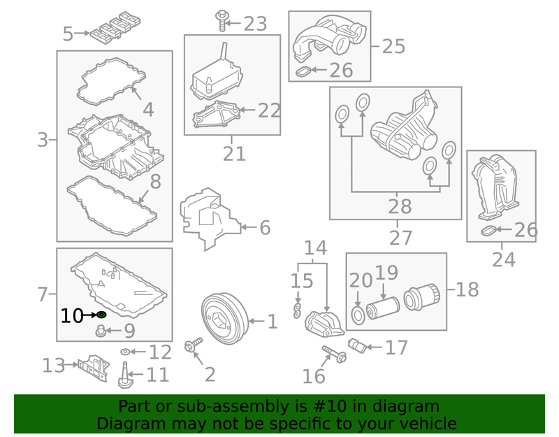 Genuine Porsche parts diagram