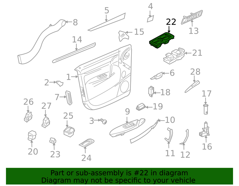 Genuine Porsche parts diagram