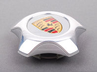 Aluminum Star-Shaped Center Cap With Full Color Porsche Crest - Priced Each