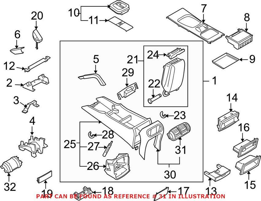 Air Vent – Rear Center