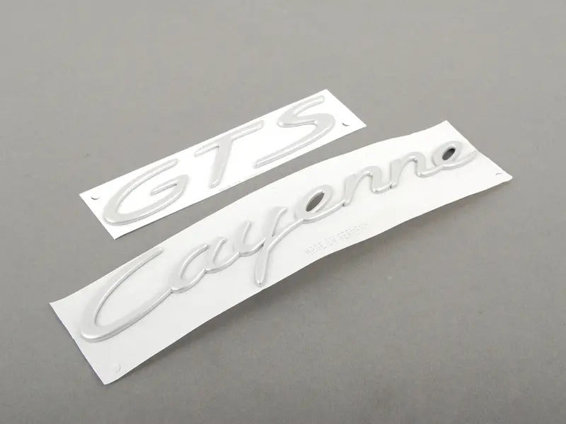 "Cayenne GTS" Logo - Satin Aluminum
