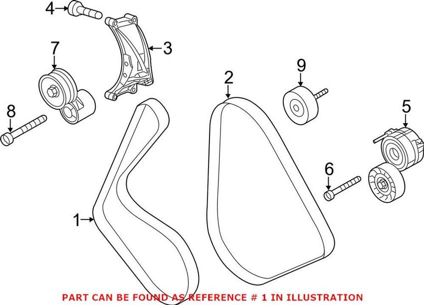 Accessory Drive Belt (7K 1270)