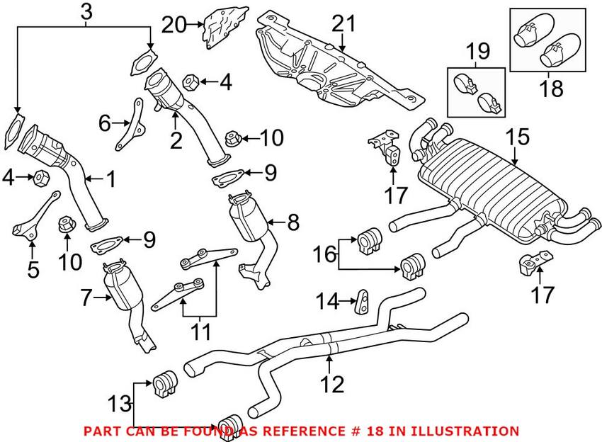 Exhaust Tail Pipe Tip (Polished Stainless Steel Tail Pipe)