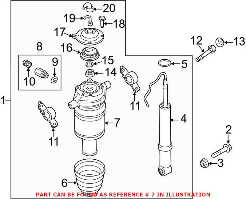 Air Suspension Spring – Rear Driver Side