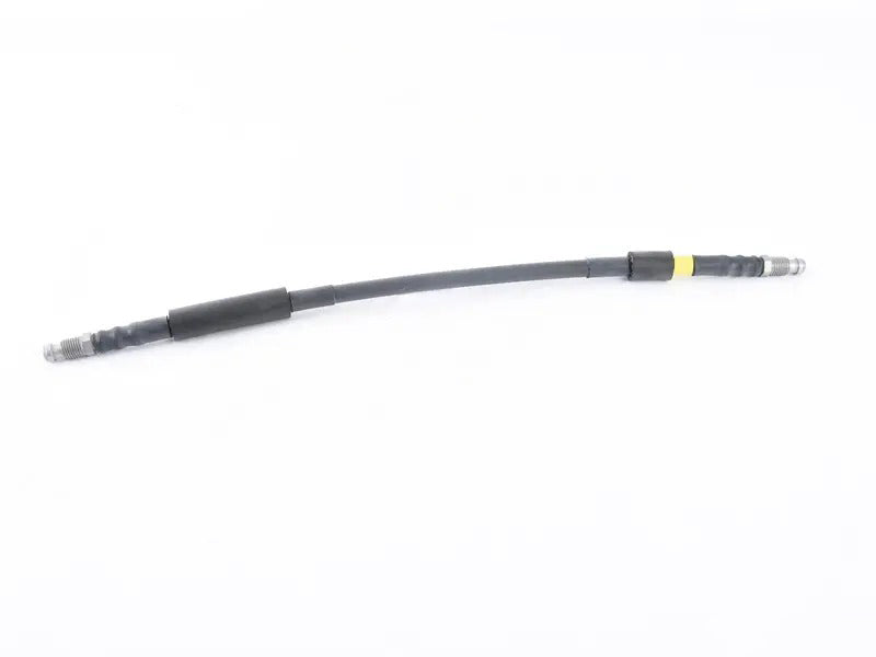 Front Hydraulic Sway Bar Hose - Braided Steel with Yellow Stripe