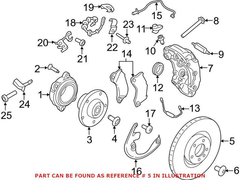 Disc Brake Rotor – Front Driver Side (360mm)