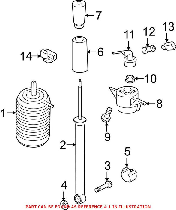 Coil Spring – Rear Pasenger Side (With Auto Leveling System)