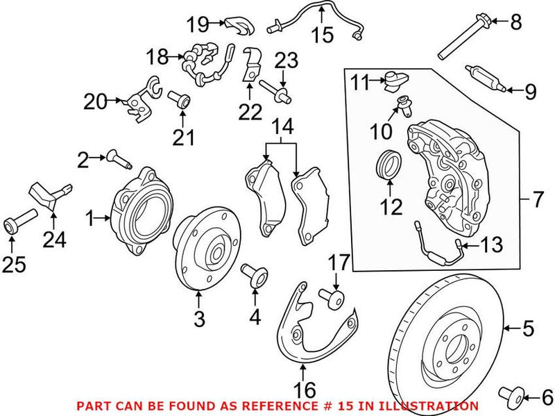 Disc Brake Pad Wear Sensor – Front