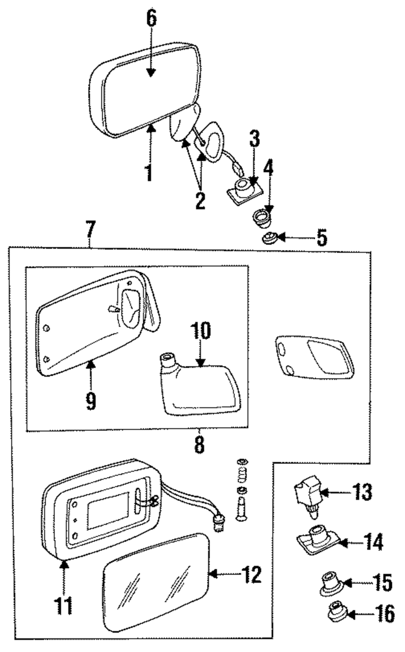 Genuine Porsche parts diagram