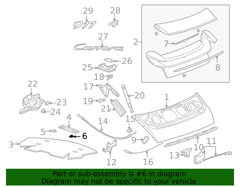 Genuine Porsche parts diagram