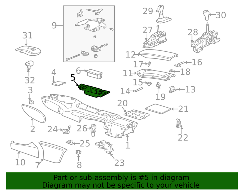 Genuine Porsche parts diagram