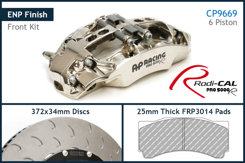 AP Racing by Essex Radi-CAL ENP Competition Brake Kit (Rear CP9451/340mm)- Porsche 987, 981, 718 Boxster & Cayman
