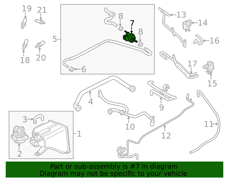 Genuine Porsche parts diagram