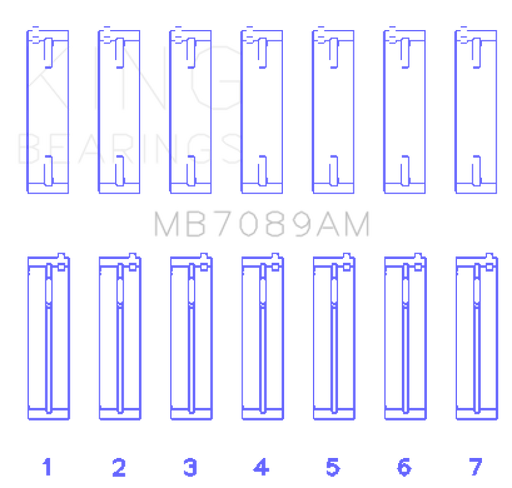 KING ENGINE BEARINGS MB7089AM